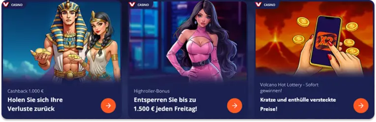 Auch Bestandskunden bekommen jede Menge Boni bei V.Vegas!
