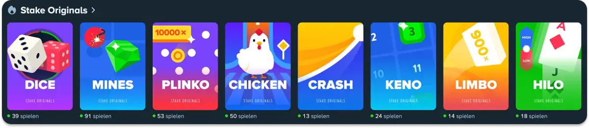 Stake.eu bietet viele unterhaltsame Eigenproduktionen.