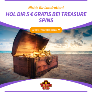 Treasure Spins 5 Euro Freiwette