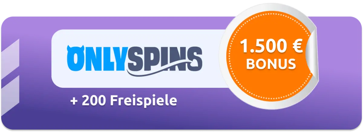 Heiß: Bis zu 500 € Casinobonus bei OnlySpins!