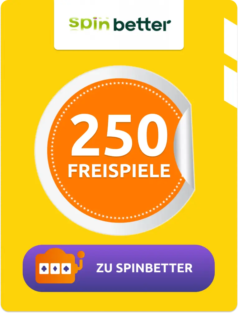 Nur über BONUS.DIRECT bekommst du 250 Freispiele ohne Einzahlung von Spinbetter!