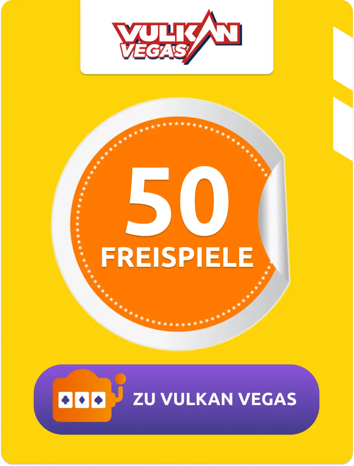 Exklusiv über BONUS.DIRECT bekommst du von Vulkan Vegas 50 Freispiele ohne Einzahlung!