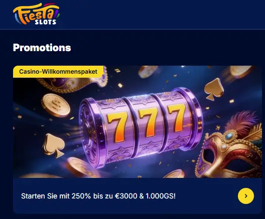 Fiesta Slots mit 50 Freispielen für deinen Casino-Start