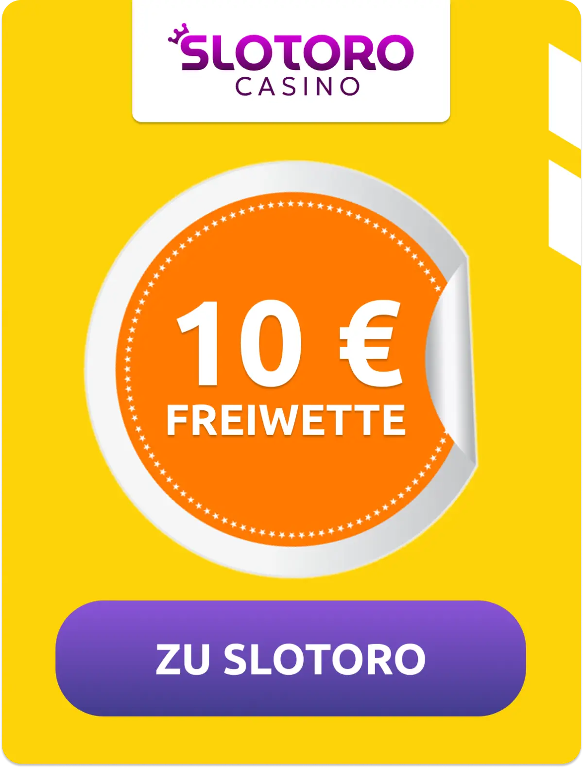 10 € Freiwette ohne Einzahlung - dein Startbonus bei Slotoro!