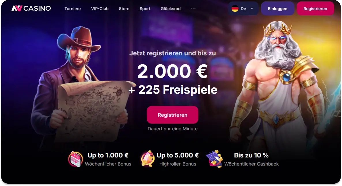 Bis zu 2.000 € Bonus bei NV Casino: Unsere Empfehlung des Monats April 2026!